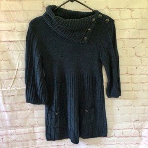 Style & Co. Petite Blue Sweater Tunic Dress with pockets - Size Medium Petite